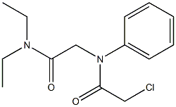 2-Chloro-N-[(diethylcarbamoyl)methyl]acetanilide Struktur