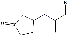 3-[2-(Bromomethyl)-2-propenyl]cyclopentan-1-one Struktur