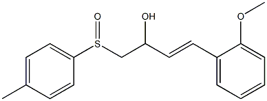 (E)-1-(p-Tolylsulfinyl)-4-(2-methoxyphenyl)-3-buten-2-ol Struktur