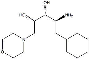 (2S,3R,4S)-4-Amino-1-morpholino-5-cyclohexylpentane-2,3-diol Struktur