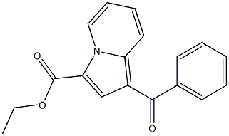 1-Benzoylindolizine-3-carboxylic acid ethyl ester Struktur