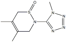 2-(1-Methyl-1H-tetrazol-5-yl)-4,5-dimethyl-3,6-dihydro-2H-1,2-thiazine 1-oxide Struktur