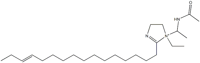 1-[1-(Acetylamino)ethyl]-1-ethyl-2-(13-hexadecenyl)-2-imidazoline-1-ium Struktur