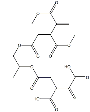 4,4'-[1,2-Dimethylethylenebis(oxycarbonyl)]bis(1-butene-2,3-dicarboxylic acid dimethyl) ester Struktur