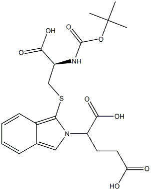 S-[2-(1,3-Dicarboxypropyl)-2H-isoindol-1-yl]-N-[(tert-butyloxy)carbonyl]-L-cysteine Struktur