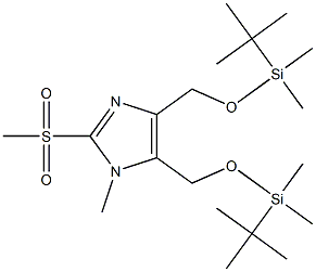 2-(Methylsulfonyl)-1-methyl-4,5-bis[(tert-butyldimethylsilyloxy)methyl]-1H-imidazole Struktur