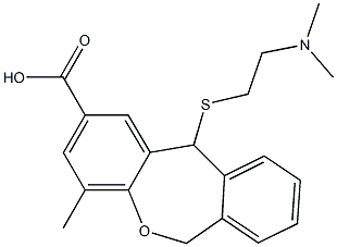 4-Methyl-11-[[2-(dimethylamino)ethyl]thio]-6,11-dihydrodibenz[b,e]oxepin-2-carboxylic acid Struktur