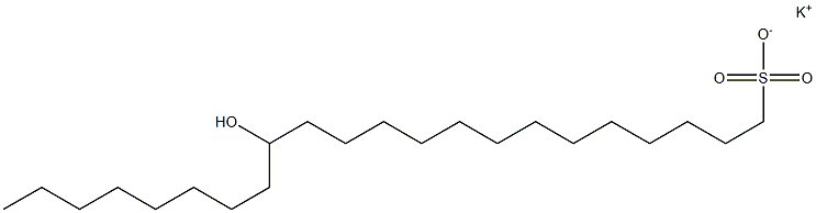 14-Hydroxydocosane-1-sulfonic acid potassium salt Struktur