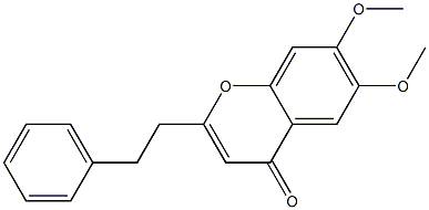 6,7-Dimethoxy-2-phenethyl-4H-1-benzopyran-4-one Struktur