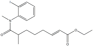 7-Methyl-8-[methyl(2-iodophenyl)amino]-8-oxo-2-octenoic acid ethyl ester Struktur