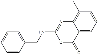 2-Benzylamino-8-methyl-4H-3,1-benzoxazin-4-one Struktur