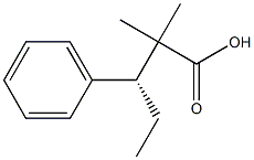 [R,(+)]-2,2-Dimethyl-3-phenylvaleric acid Struktur