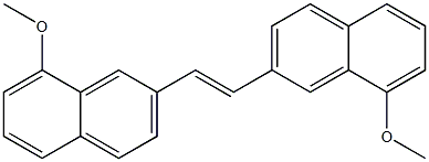 1,2-Bis(8-methoxynaphthalen-2-yl)ethene Struktur