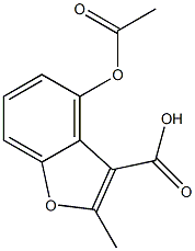 4-Acetyloxy-2-methyl-3-benzofurancarboxylic acid Struktur