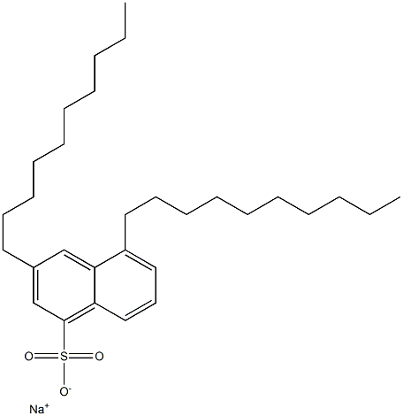 3,5-Didecyl-1-naphthalenesulfonic acid sodium salt Struktur