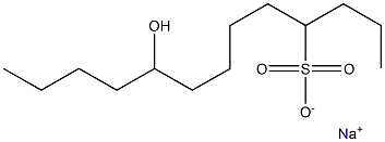 9-Hydroxytridecane-4-sulfonic acid sodium salt Struktur