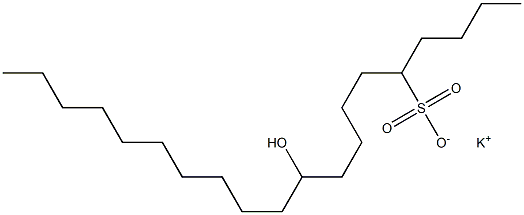 10-Hydroxyicosane-5-sulfonic acid potassium salt Struktur