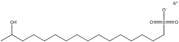 15-Hydroxyhexadecane-1-sulfonic acid potassium salt Struktur