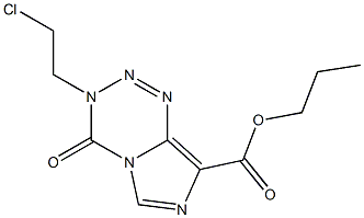 3-(2-Chloroethyl)-3,4-dihydro-4-oxoimidazo[5,1-d]-1,2,3,5-tetrazine-8-carboxylic acid propyl ester Struktur