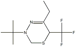 3,6-Dihydro-3-(tert-butyl)-5-ethyl-6-trifluoromethyl-2H-1,3,4-thiadiazine Struktur