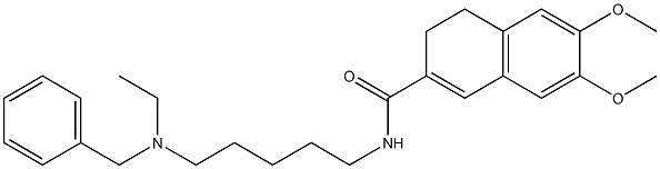 N-[5-(Ethylbenzylamino)pentyl]-6,7-dimethoxy-3,4-dihydronaphthalene-2-carboxamide Struktur