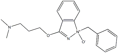 1-Benzyl-3-(3-dimethylaminopropoxy)-1H-indazole 1-oxide Struktur