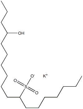 15-Hydroxyoctadecane-8-sulfonic acid potassium salt Struktur