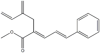 2-Cinnamylidene-4-methylene-5-hexenoic acid methyl ester Struktur