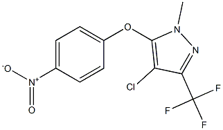 4-Chloro-1-methyl-5-(4-nitrophenoxy)-3-(trifluoromethyl)-1H-pyrazole Struktur