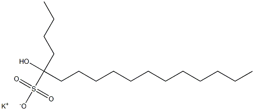 5-Hydroxyheptadecane-5-sulfonic acid potassium salt Struktur