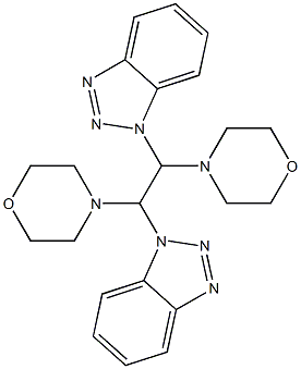 1,2-Bis(1H-benzotriazole-1-yl)-1,2-dimorpholinoethane Struktur