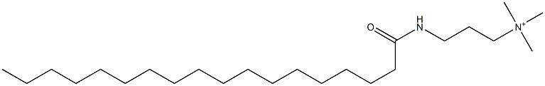 N,N,N-Trimethyl-3-[(1-oxooctadecyl)amino]-1-propanaminium Struktur