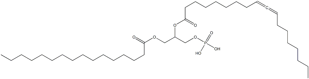 1-O-Palmitoyl-2-O-(1-oxo-9,10-octadecadien-1-yl)-glycerol-3-phosphoric acid Struktur