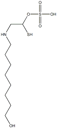 2-(8-Hydroxyoctyl)aminoethanethiol 1-sulfate Struktur