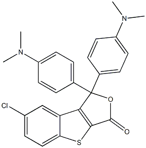 7-Chloro-1,1-bis(p-dimethylaminophenyl)[1]benzothieno[2,3-c]furan-3(1H)-one Struktur