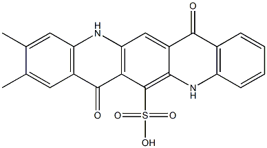 5,7,12,14-Tetrahydro-9,10-dimethyl-7,14-dioxoquino[2,3-b]acridine-6-sulfonic acid Struktur