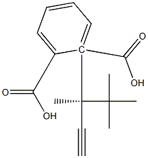 (-)-Phthalic acid hydrogen 1-[(S)-3,4,4-trimethyl-1-pentyne-3-yl] ester Struktur