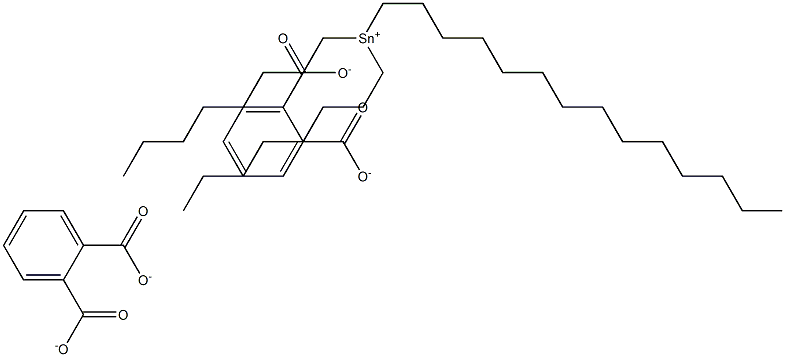 Bis(phthalic acid 1-tetradecyl)dioctyltin(IV) salt Struktur