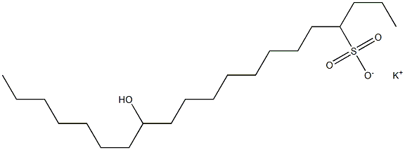 13-Hydroxyicosane-4-sulfonic acid potassium salt Struktur