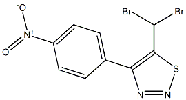 4-(4-Nitrophenyl)-5-dibromomethyl-1,2,3-thiadiazole Struktur