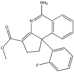 5-Amino-1,9b-dihydro-9b-(2-fluorophenyl)-2H-cyclopent[c]isoquinoline-3-carboxylic acid methyl ester Struktur