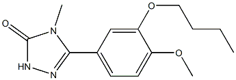 5-(3-Butoxy-4-methoxyphenyl)-4-methyl-2H-1,2,4-triazol-3(4H)-one Struktur