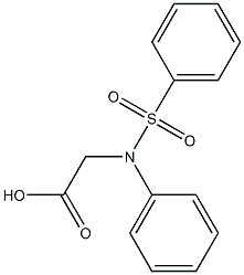 [N-Phenyl-N-(phenylsulfonyl)amino]acetic acid Struktur