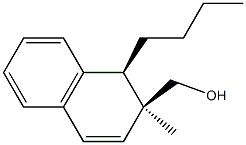 (1R,2S)-1-Butyl-2-methyl-1,2-dihydronaphthalene-2-methanol Struktur