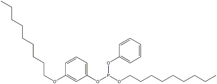 Phosphorous acid 3-(nonyloxy)nonyldiphenyl ester Struktur