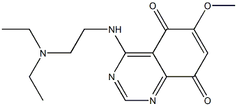 4-(2-Diethylaminoethylamino)-6-methoxyquinazoline-5,8-dione Struktur