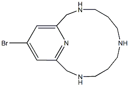 15-Bromo-3,7,11,17-tetraazabicyclo[11.3.1]heptadeca-1(17),13,15-triene Struktur