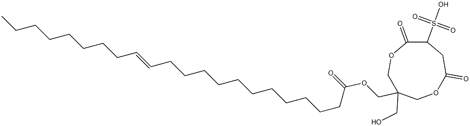 (E)-13-Docosenoic acid [1-(hydroxymethyl)-4,7-dioxo-6-sulfo-3,8-dioxacyclononan-1-yl]methyl ester Struktur