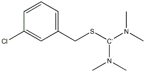 Bis(dimethylamino)[(3-chlorophenylmethyl)thio]methylium Struktur