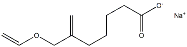 7-Ethenyloxy-6-methyleneheptanoic acid sodium salt Struktur